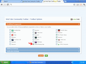 The CB button is called Global Shopping App in Toolbar Options.