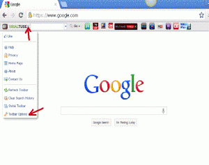 To see Toolbar Options, CLICK the VIRALTUBE arrowhead at left in the toolbar.